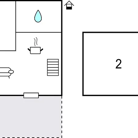 アパート In With Kitchen